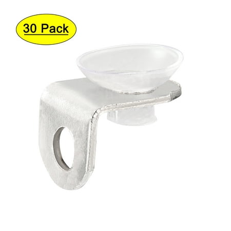

Uxcell Glass Shelf 15mm x 11mm x 12mm Fixing Clip Bracket Holder with Suction Cup 30 Pcs