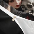thumbnail image 3 of Homewish Halloween Gothic Skeleton Twin Duvet Cover, Vintage Rose Floral Lady Twin Bedding, Dark Gray Red, Black Reversible 2pcs, 1 Duvet Cover and 1 Pillowcase, 3 of 5
