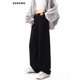 thumbnail image 4 of Pantalones vaqueros rectos holgados negros para mujer, ropa de calle de moda coreana, pantalones vaqueros de pierna ancha de cintura alta, pantalones vaqueros sueltos para mujer, pantalones Y2K, 4 of 5