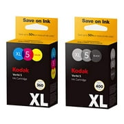 New, Genuine Original Kodak Verite Brand 5XL Black Color Ink Cartridge Combo Pack. Contains (1) 5XL High Yield Black and (1) 5XL High Yield Color. for: Kodak Verite 55/55 /55 Plus/55W Eco Series.