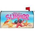 thumbnail image 2 of Hello Summer Beach Mailbox Covers Magnetic Large Size 25.5" X 21" Funny Starfish Shell Mailbox Cover Decorations Wrap, 2 of 6