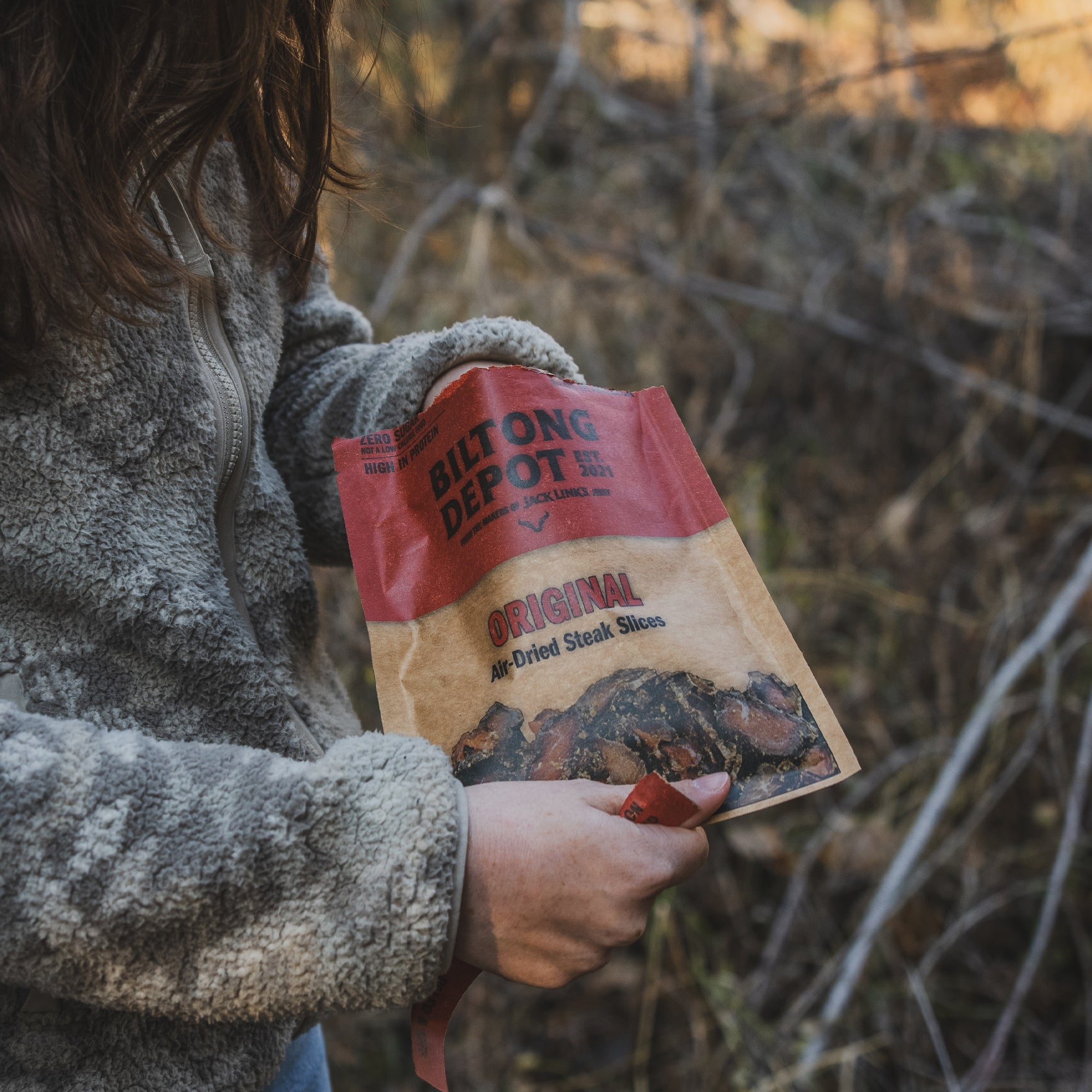 Biltong Depot Original Steak Slices (1 pound): High Protein Snack, No Sugar, Natural Dried Beef Jerky