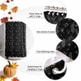 thumbnail image 5 of Shower Curtain 36"W x 78"L Thanksgiving Autumn Leaf Floral Pattern Black Fabric Shower Curtains Set with Hooks Water Repellent Bathroom Curtains Machine Washable Bathroom Accessories, 5 of 6