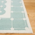 thumbnail image 3 of SAFAVIEH Kids Bordered Swivel Lattice Runner Rug, Turquoise/Ivory, 2'3" x 8', 3 of 8