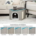 thumbnail image 5 of ZALALOVA Cat House for Indoor Cats Cube Bed, Covered Cat Cave & Furniture with Scratch Pad, Hideaway Den for Small Pet Large Kitten Kitty( Gray), 5 of 8