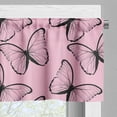 thumbnail image 3 of Ambesonne Butterfly Window Valance, Gracious Spring Animal, 54" X 18", Pale Pink Charcoal Grey, 3 of 5