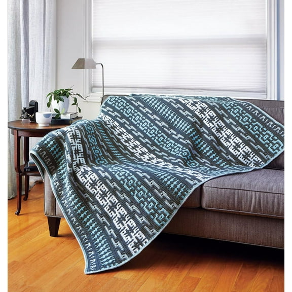 Mary Maxim Mosaic Blanket