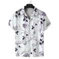 thumbnail image 3 of Camisas de verano nuevas para hombres y mujeres, con estampado floral en 3D, camisas de manga corta con solapa, moda urbana para niños y niñas, camisetas de playa hawaianas, 3 of 5