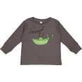 thumbnail image 3 of Inktastic Sweet Pea Girls Long Sleeve Toddler T-Shirt, 3 of 5
