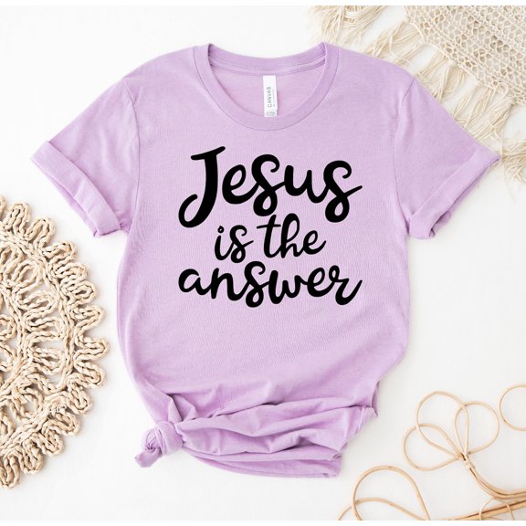 Jesus Is The Answer T-shirt Christ Shirt Religious Tshirt Faith Gift Church Tee Inspirational Love God Shirts Top Christian