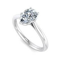 thumbnail image 4 of Divine Jewel 1.4 Ct Pear Cut Lab Created Diamond Ring - 14K White Gold Plated Engagement Ring - Women's Wedding Jewelry - Classic Solitaire Diamond Rings On Clearance - Wedding Gifts Clearance, 4 of 4