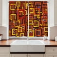 thumbnail image 2 of Ambesonne Abstract Kitchen Curtains, Colorful Trippy Square, 55"x39", Multicolor, 2 of 3
