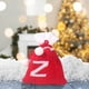 thumbnail image 1 of Bolsa de regalo tejida con letras del alfabeto | Bolsa bordada para dulces navideños | Adorno navideño personalizado | Mini bolsa colgante para decoración del árbol, 1 of 5