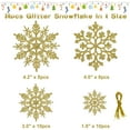 thumbnail image 4 of Jingke Paquete de 36 Adornos de Copo de Nieve de Plástico Dorado, Decoraciones para Árbol de Navidad, 4 of 7
