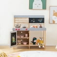 thumbnail image 4 of Gymax Kids Kitchen Playset Toy Outdoor Wooden Kid's Play Kitchen for Girls Boys 3+, 4 of 9