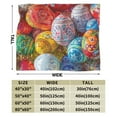 thumbnail image 3 of Kll Fleece Blanket Plush Throw Blanket Colorful Hand Painted Easter Eggs,Soft Fuzzy Cozy Flannel Blanket For Couch Sofa Bed.(60"X50"), 3 of 9