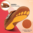 thumbnail image 3 of Barerun Men Diabetic Slippers Rubber Sole Adjustable Wide Indoor Outdoor House Shoes, 3 of 7