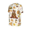 thumbnail image 2 of Balery Cute Bee Honey Jar Hive Bear Baseball Jersey for Men Casual Button Down Shirts Short Sleeve Active Team Sports Uniform-Small, 2 of 9