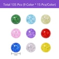 thumbnail image 3 of 1 box 135G 9 colors Transparent Crackle Glass Round Beads Strands No Hole Mixed color 1/2 inch(12mm) 15pcs/color, 3 of 6
