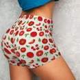thumbnail image 4 of Haiem Fresh Red Tomato No Front Seam Biker Shorts for Women Yoga Workout Gym Bike Shorts with Tummy Control Moisture-Wicking-XX-Large, 4 of 9