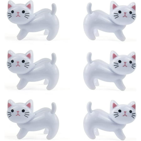 

Cute Bag Clips Food Bag Clips for Airtight Seal for Food Storage for Bread Bags Snack Bags (White Cat)