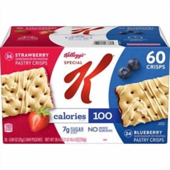Special K Pastry Crisps, Strawberry and Blueberry 60 ct.pack of 2