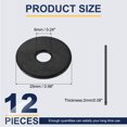 thumbnail image 2 of 12 Pcs Arandela Plana para Tornillos, Arandelas de Acero Inoxidable 6mm ID x 25mm OD x 2mm de Grosor para Pernos, Reparaciones de Fábricas, Cocinas, Tiendas, Negros, 2 of 6