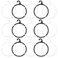 thumbnail image 1 of MasteelfCA 40pcs Scarf Hanging Rack Scarves Rack Plastic Scarf Necktie Rings Holder Organizer, 1 of 7