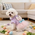 thumbnail image 4 of Easter Dog Cat Dress, Purple Pet Party Outfit for Easter Photo Sessions, Breathable Mesh Holiday Costume for Small Dogs and Cats, 4 of 7