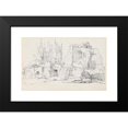 thumbnail image 2 of Joseph-Marie Vien 24x17 Black Modern Framed Museum Art Print Titled - Roman Ruins with a Stand of Cypresses (1744-1750), 2 of 5