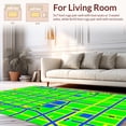 thumbnail image 2 of ODIKA 5'x7' Machine Washable Non-Slip Area Rug, Whimsical Traffic Route Imagery High Traffic Rug, Green, 36558, 2 of 7