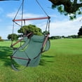 thumbnail image 3 of Hammock Chair Hanging Rope Swing, Portable Hammock Chair for Kids, Unique Hammock Hanging Chair, Hanging Swing Outdoor Seat with Detachable Pillow, Cup Holder, Carrying Bag, Holds 250lb, Green, Q9255, 3 of 12