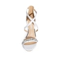 thumbnail image 4 of Sandalia DREAM PAIRS DOLCE Blanca con Brillantes Tacones de Aguja 23 cm, 4 of 6