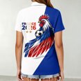 thumbnail image 4 of Women's Football Graphic T-Shirt, Women's Printed Short Sleeve Sports Top - Fashion Athletic Workout Shirt for Gym and Casual Wear for Soccer Tournament 2026 Blue Size: 2XL, 4 of 5