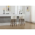 thumbnail image 5 of Dayalane Modern Bar Stool Set of 2, 26" Counter Height Bar Stool with Barrel Back, Velvet Upholstered Kitchen Island Chair with Wood Frame and Footrest for Restaurant Pub Dining Room Cafe, Cream, 5 of 9