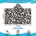 thumbnail image 2 of White and Black Of Leopard Print Hooded Bath Towel，50"x30" for Ages 3 To 12 Kids, Quick Dry Lightweight Soft Microfiber Hood Beach Towel Cover Up for Kids, 2 of 7
