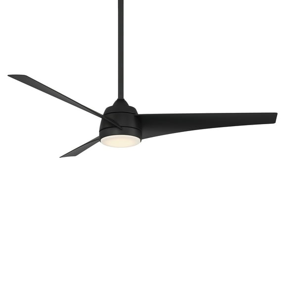 Sonoma Indoor and Outdoor 3-Blade Smart Ceiling Fan 56in Matte Black with 3000K LED Light Kit and Remote Control