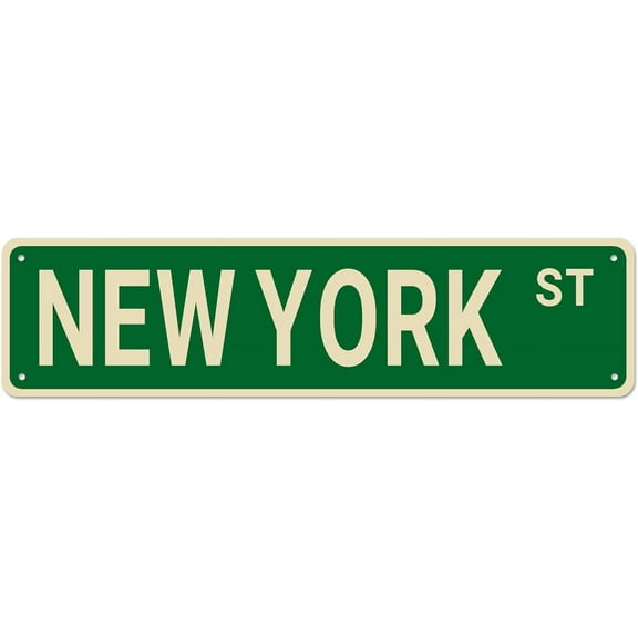 New York City Street Signs, New York Decor New York Sign New York Gift, Wall Decor for Home/Driveway/Man Cave/Bar, Quality Metal Signs 16x4 Inch