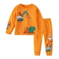 thumbnail image 2 of LRen Boys Outfits Size 6 Toddler Two Piece Shirt+Pant Outfits Soft Casual Round Neck Dinosaur Printed Clothes Vacation Outfits, 2 of 3