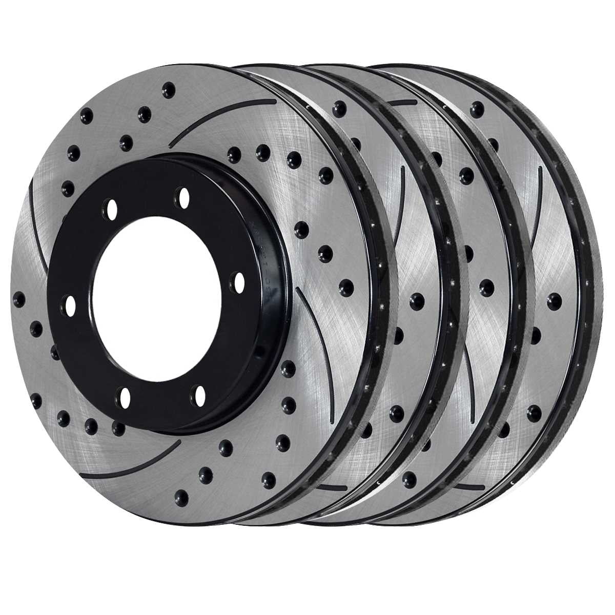 DBA 08-10 Toyota Sequoia/07-10 Tundra 2WD/4WD Front Drilled and Slotted 4000 Series Rotor main image 1