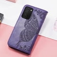 thumbnail image 6 of Samsung Galaxy A03S Cellular Phone Case, Butterfly Embossed PU Leather Flip Folio Cover, Card Holder, Stand with Wrist Strap (Purple), 6 of 14