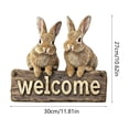 thumbnail image 3 of HuiXinOu Easter Bunny 2D Flat Wooden Wall Hanging Sign Welcome Door Decor Spring Holiday Porch Front Door Indoor Decoration, 3 of 6