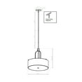thumbnail image 4 of Tama 3-Light Brushed Nickel Drum Pendant with White Fabric Shade - Brushed Nickel, 4 of 4