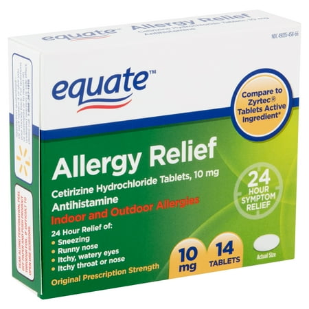 Equate Allergy Relief Tablets, 10 mg, 14 count