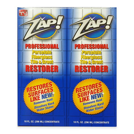 Professional Cleaner Restorer Concentrate, Twin Pack, As Seen on TV Zap! professional restorer removes rust and dissolves hard water stains, calcium.., By ZAP! Ship from (Best Way To Remove Hard Water Stains)