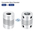 thumbnail image 4 of 4Pcs 8mm to 10mm Aluminum Alloy Shaft Coupling L25xD19 Flexible Coupler Beam Stepper Motor Joint Connector Silver, 4 of 6