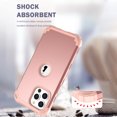 thumbnail image 5 of Dteck Case for Apple iPhone 13 Pro Max 6.1-inch,Shockproof Rubber Case 3-Layer Protection Armor Hybrid Hard Phone Back Cover for iPhone 13 Pro Max,Rosegold, 5 of 6