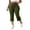 Army Green, variant on Plus Size Women's Cargo Flared Capris High Waisted Stretchy Cropped Bootcut Trouser Summer Casual Workout Yoga Crop Pants
