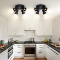 thumbnail image 3 of KEESFU 4-Light Industrial Track Lighting Fixture, Black Adjustable Ceiling Light with Pull Chain Switch, Modern Flush Mount for Kitchen, Hallway, Dining Room, 3 of 9