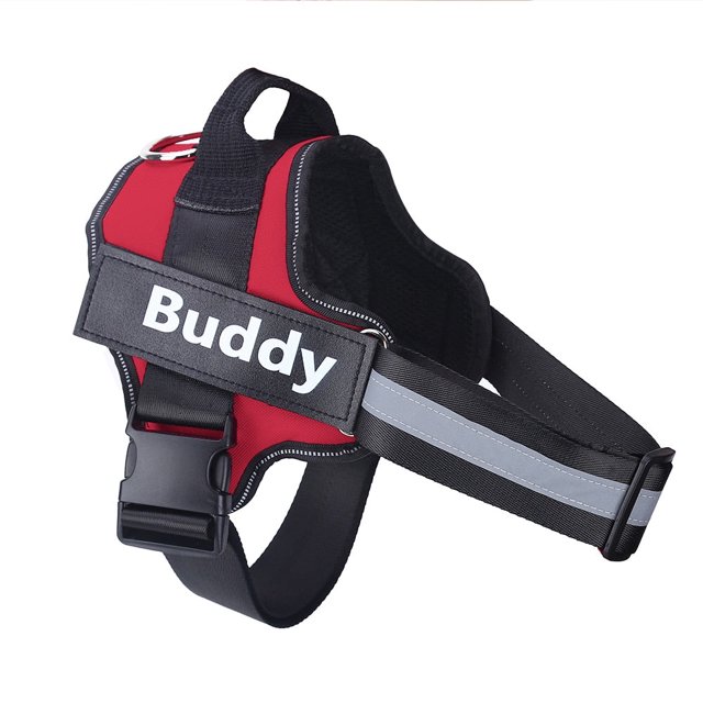 Dog Harness ID Custom patch Reflective Breathable Pet Vest For Outdoor Walk ShopWise Round